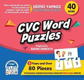 CVC Word Puzzles Eğitici Yapboz Martı Yayınları