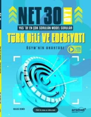 Aromat Yayınları TYT Türkçe 30 Net Model Sorular Soru Bankası