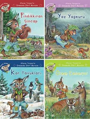 Afacan Tavşan la Ormanda Dört Mevsim 4 Kitap Set