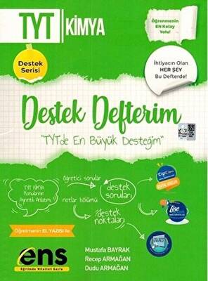 YKS TYT Kimya Destek Defterim Destek Serisi