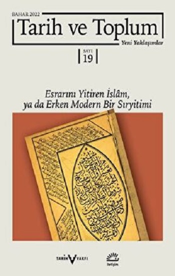 Tarih ve Toplum Yeni Yaklaşımlar Sayı 19