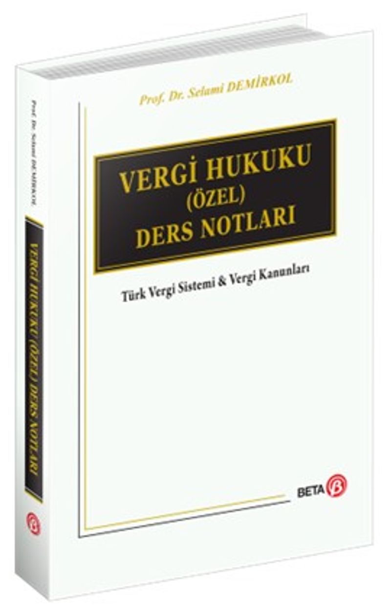 Vergi Hukuku Özel Ders Notları