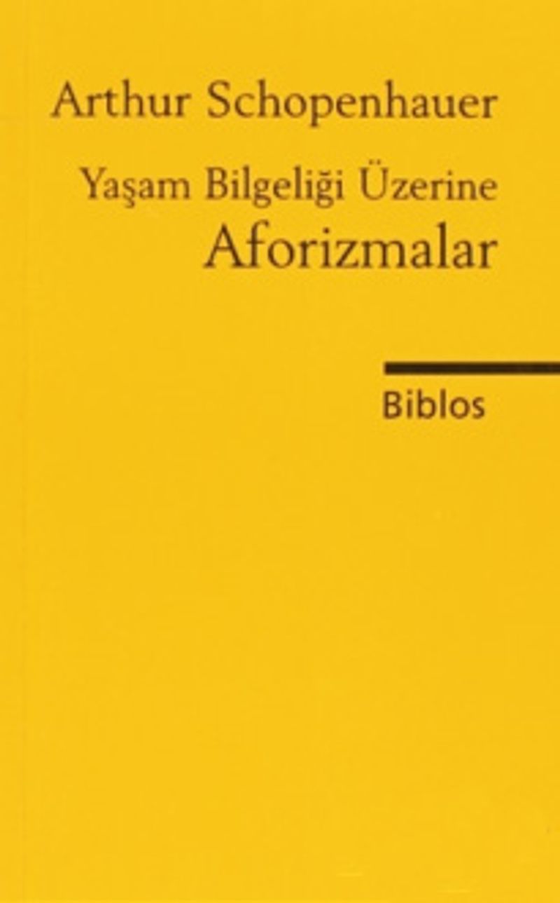Yaşam Bilgeliği Üzerine Aforizmalar SC