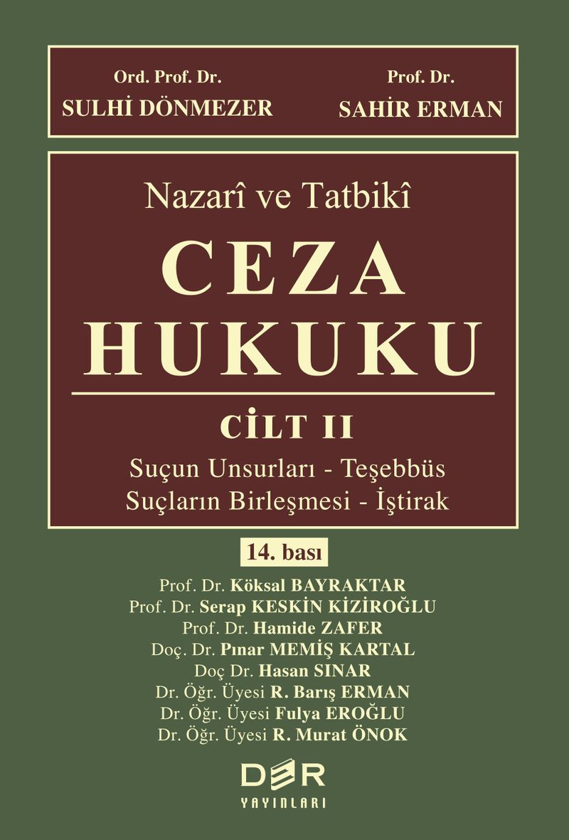 Nazari ve Tatbiki Ceza Hukuku Cilt 2