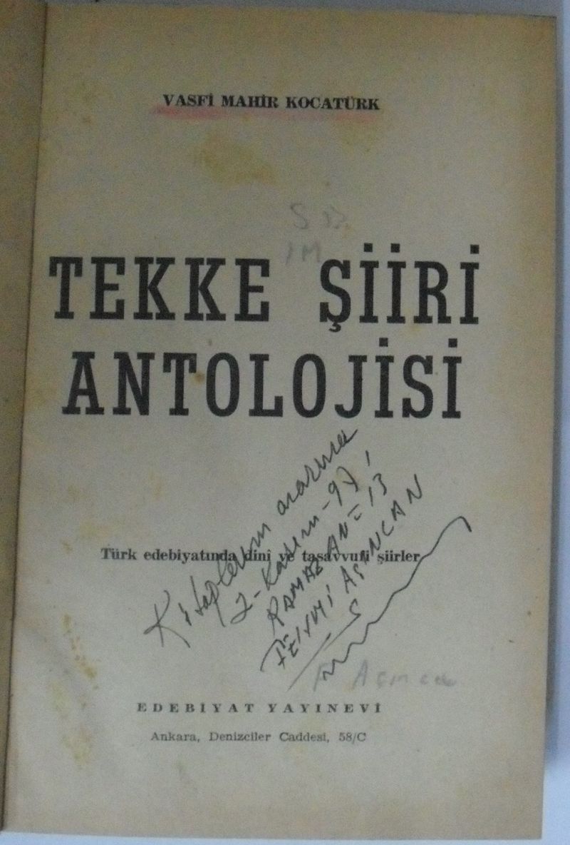 Tekke Şiiri Antolojisi