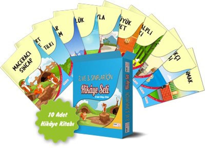 2 ve 3 Sınıflar İçin Hikaye Seti 10 Kitap Takım