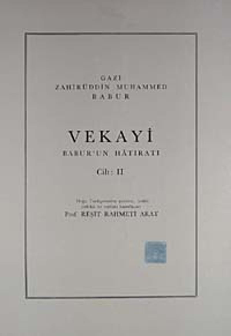 Vekayi Babur un Hatıratı Cilt 2