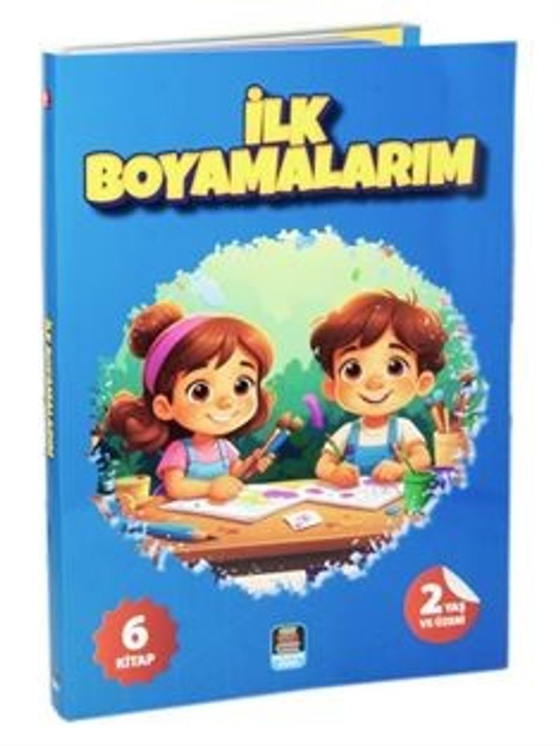 İlk Boyamalarım Renkli ve Çıkartmalarla Beraber 6 Kitap Set 2 Yaş