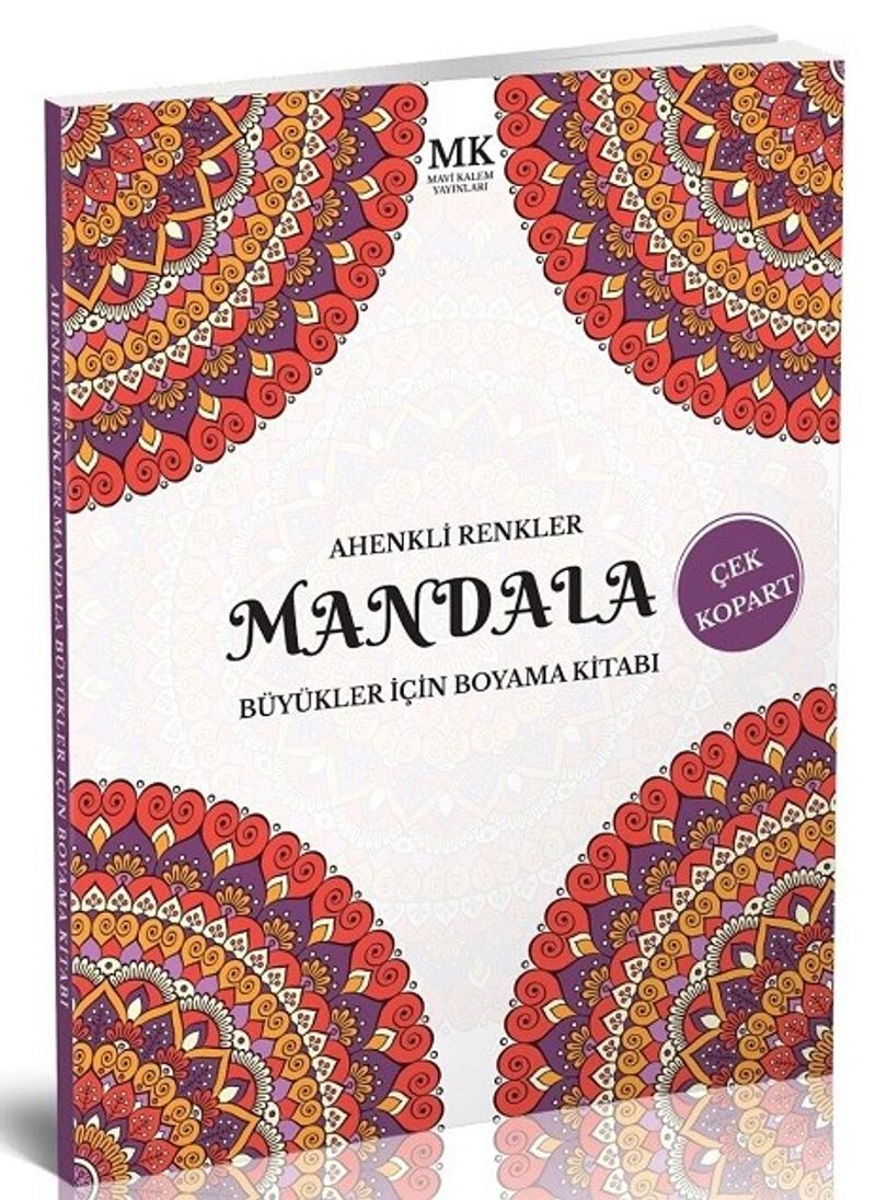 Işıltılı Renkler Büyükler İçin Boyama Kitabı Mandala MK Mavi Kalem Yayınları
