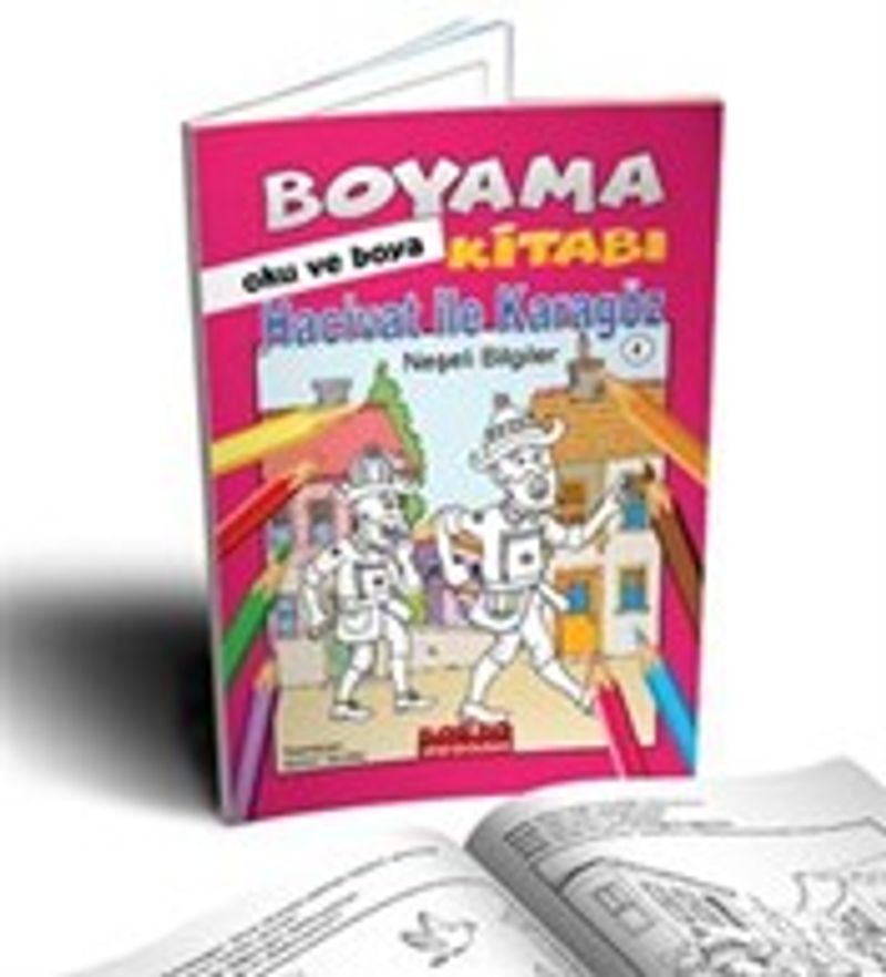 Hacivat İle Karagöz Neşeli Bilgiler Hikayeli Boyama Kitabı Oku ve Boya 6 Yaş