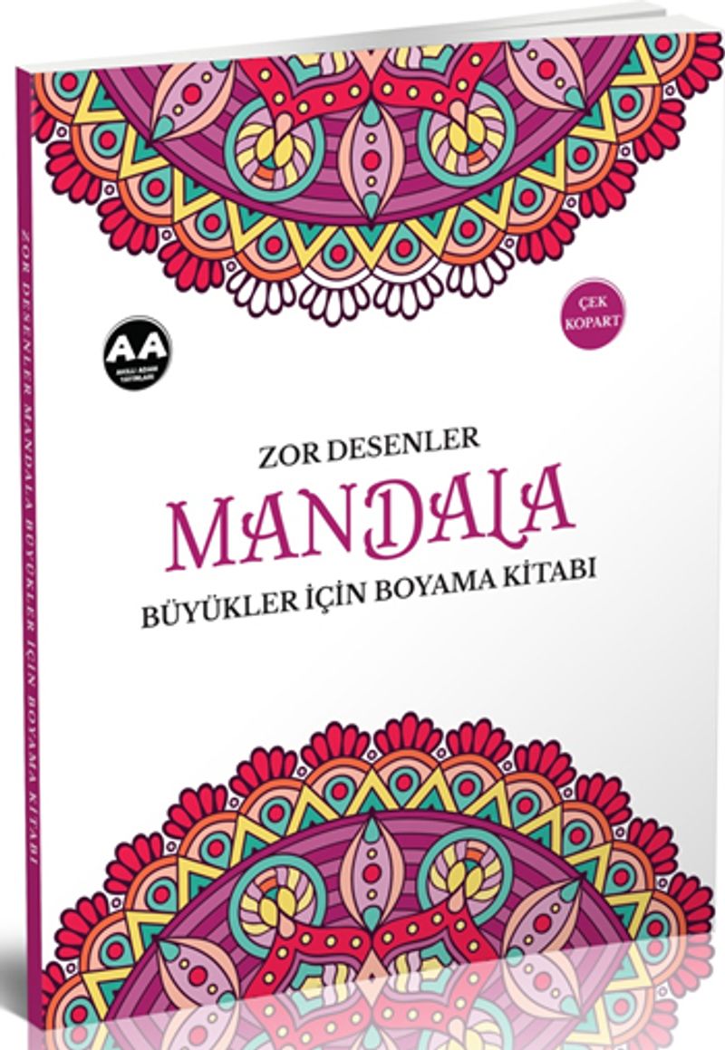 Mandala Büyülü Desenler Büyükler İçin Boyama Kitabı