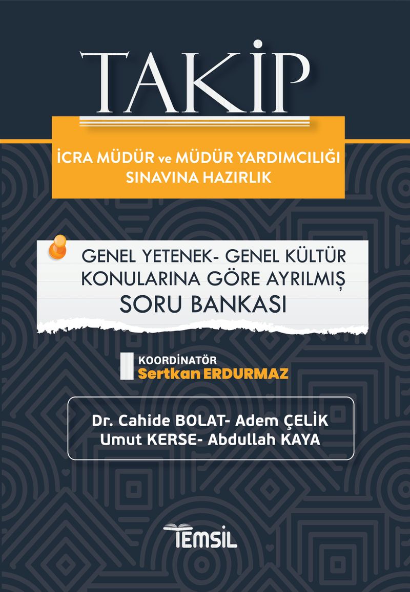 İcra Müdür ve Müdür Yardımcılığı Sınavlarına Hazırlık TAKİP Soru Seti Temsil Kitap