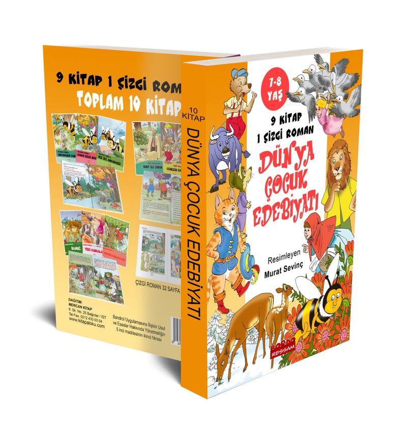 Dünya Çocuk Edebiyatı Seçme Öyküler 7 8 Yaş 10 Kitap Set