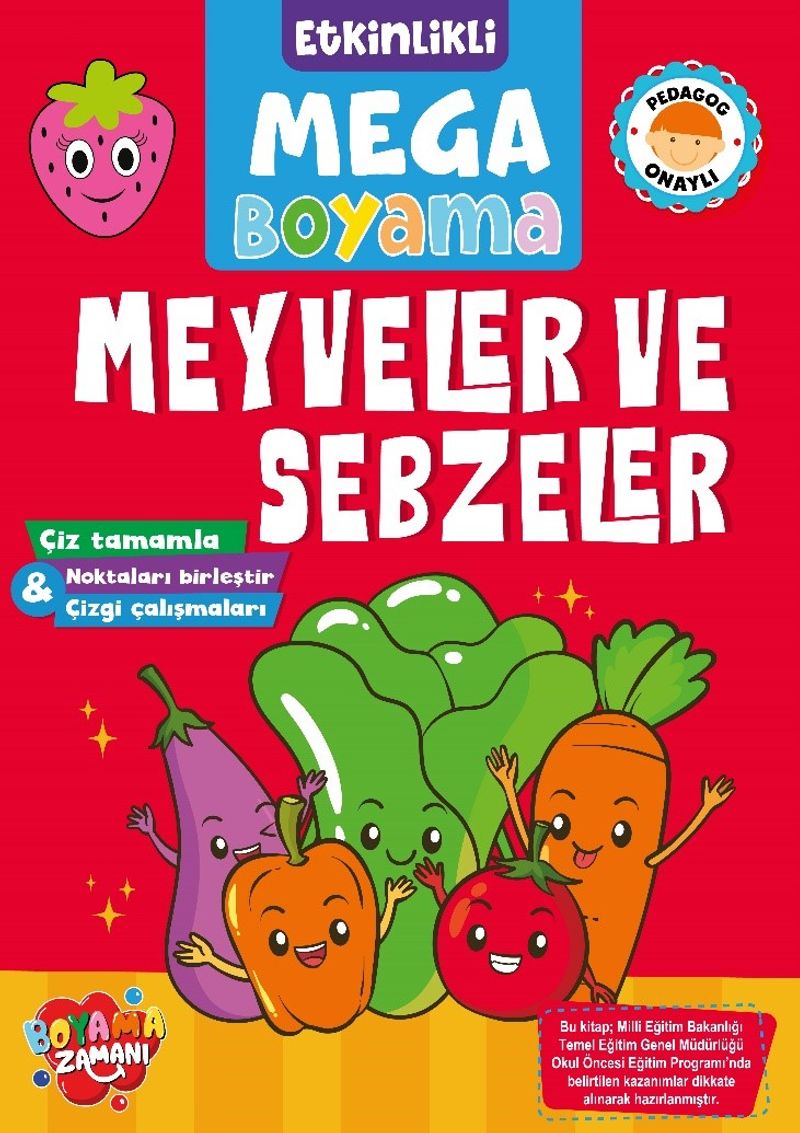Etkinlikli Mega Boyama Meyveler ve Sebzeler