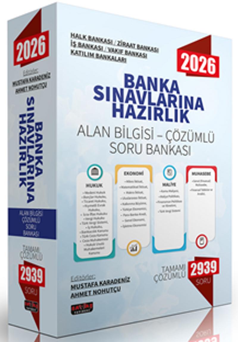 2026 Banka Sınavlarına Hazırlık Alan Bilgisi Çözümlü Soru Bankası