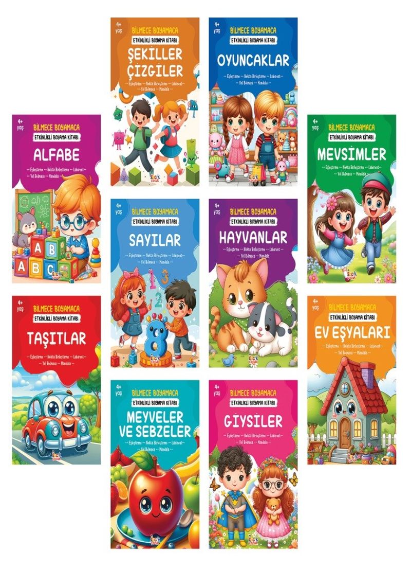 Bilmece Boyamaca 10 Kitap