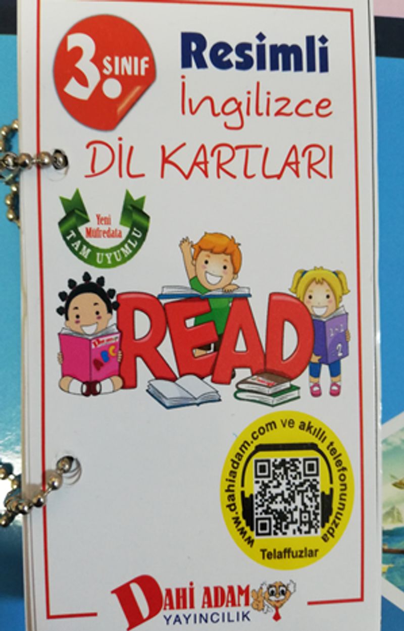 3 Sınıf Resimli İngilizce Dil Kartı