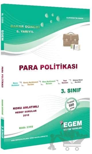 3 Sınıf 6 Yarıyıl Para Politikası Konu Anlatımlı Hedef Sorular