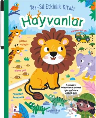 Yaz Sil Etkinlik Kitabı Hayvanlar Kalemli
