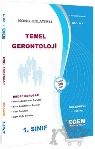 1 Sınıf 1 Yarıyıl Temel Gerontoloji Konu Anlatımlı Soru Bankası Kod 183