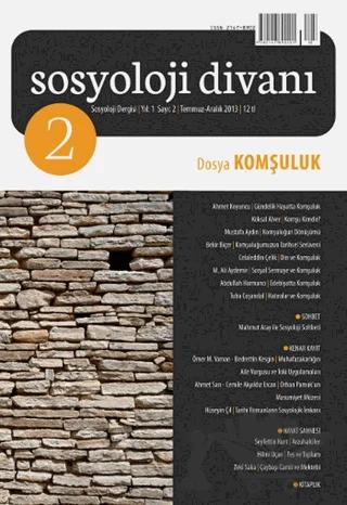 Sosyoloji Divanı Sayı 6 Temmuz Aralık 2015