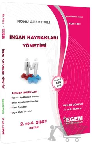 2 ve 4 Sınıf 4 ve 8 Yarıyıl Konu Anlatımlı İnsan Kaynakları Yönetimi Kod 4452