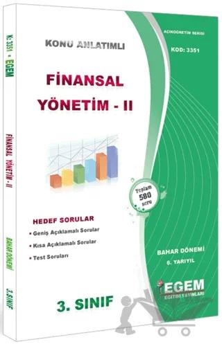 3 Sınıf 6 Yarıyıl Konu Anlatımlı Finansal Yönetim 2 Kod 3351