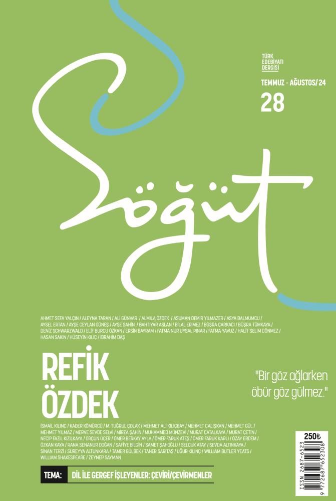 Ötüken Kitap Söğüt Türk Edebiyatı Dergisi Sayı 28 Temmuz Ağust