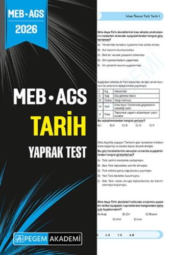 2026 MEB AGS Tarih Yaprak Test
