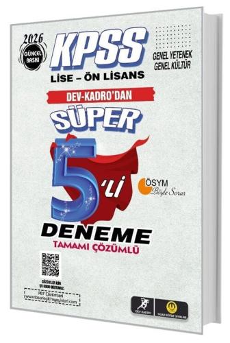 KPSS Lise Önlisans Süper 5 li Deneme