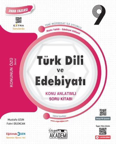Üçgen Akademi Lise 9 Sınıf Türk Dili ve Edebiyatı Konu Anlatımlı Soru Kitabı