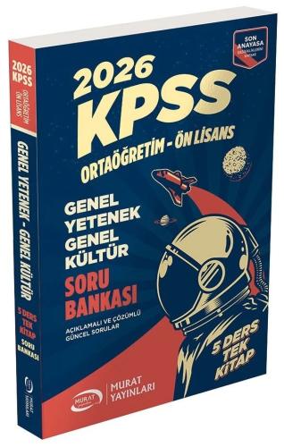 Murat Yayınları 2026 KPSS Lise Ortaöğretim Ön Lisans Soru Bankası 5 Ders Tek Kitap Çözümlü