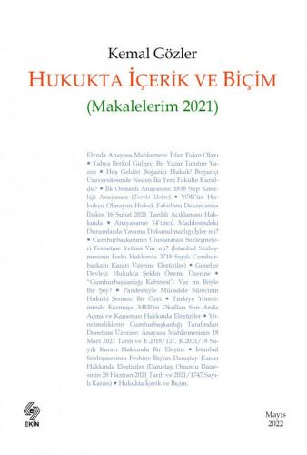 Hukukta İçerik ve Biçim Makalelerim 2021