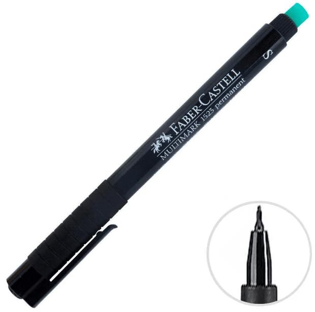 Faber Castell 1523 Permanent Asetat Kalem Siyah S Uç