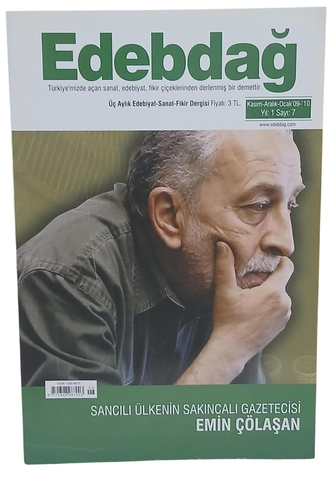 Edebdağ Fikir Sanat ve Edebiyat Dergisi Sayı 4 Mayıs Haziran 2009 Bekir Sıtkı Erdoğan Kapaklı