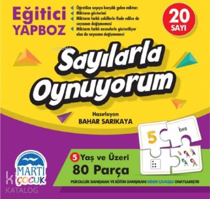 Sayılarla Oynuyorum Eğitici Yapboz 20 Sayı Martı Yayınları
