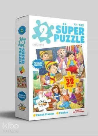 2 Süper Puzzle Pamuk Prenses Pinokyo 32 Parça