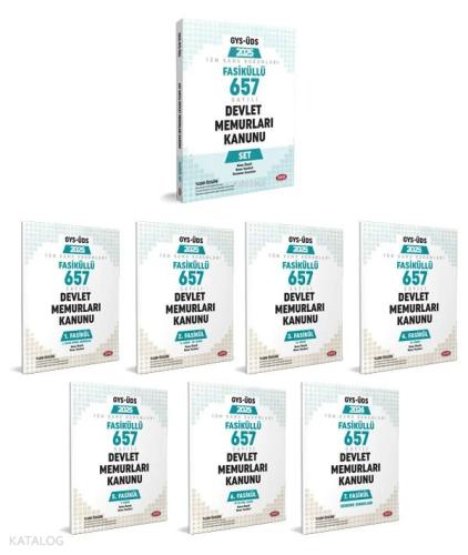 Fasiküllü 657 Sayılı Devlet Memurları Kanunu Set Konu Özetli Sorular 7 Fasikül