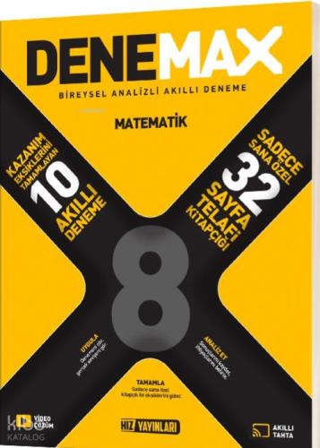 Denemax 8 Sınıf Matematik 10 lu Akıllı Deneme