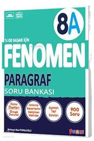 Fenomen Okul Yayınları 8 Sınıf Paragraf A Fenomen Soru Bankası