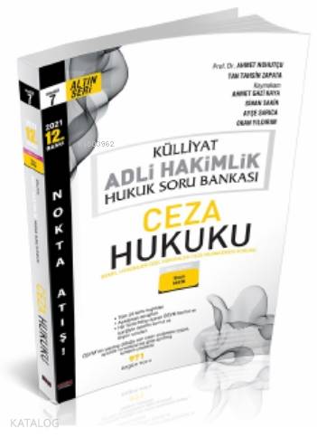KÜLLİYAT Ceza Hukuku CMK Soru Bankası Adli Hakimlik 2021
