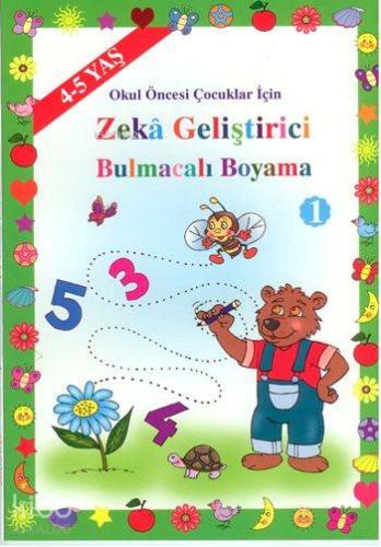 Zeka ve Dikkat Geliştirici Bulmacalı Boyama 1 4 5 Yaş