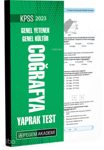 2023 KPSS Genel Kültür Genel Yetenek Coğrafya 30 Deneme