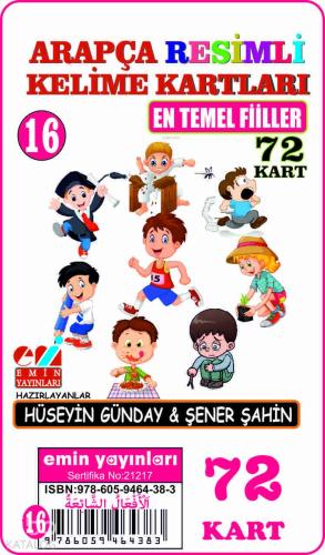 Arapça 16 En Temel Fiiler Resimli Kelime Kartları 72 Kart