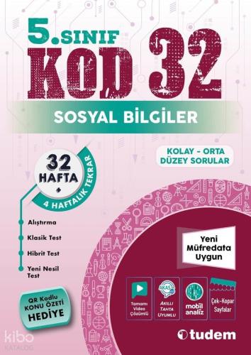 5 SINIF SOSYAL BİLGİLER KOD 32 KOLAY ORTA DÜZEY SORULAR GÜNCEL BASKI TUDE