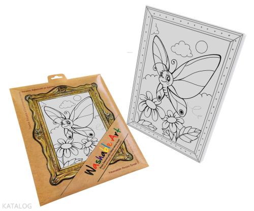 Akademi Çocuk Funny Mat Washable Art Kelebek