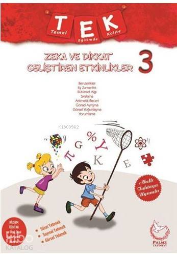 Palme Yayınları 3 Sınıf TEK Zeka ve Dikkat Geliştiren Etkinlikler Palme