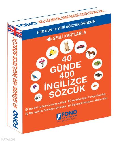 40 Günde 400 İngilizce Sözcük Sesli Kartlarla