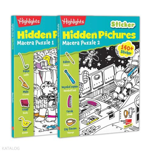 Sticker Hidden Pictures Macera Puzzle Çift Kitap