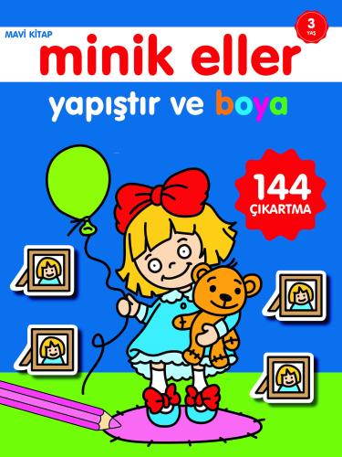 Minik Eller Yapıştır Ve Boya Mavi Kitap